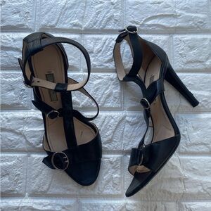 PRADA Milano Italy Leather Ankle Strap sandals 39